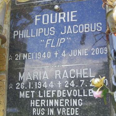 FOURIE Phillipus Jacobus 1940-2009 &amp; Maria Rachel 1944-2000