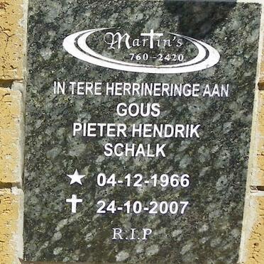 GOUS Pieter Hendrik Schalk 1966-2007