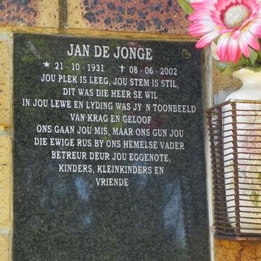 JONGE Jan, de 1931-2002