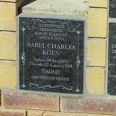KOEN Sarel Charles 1952-2018