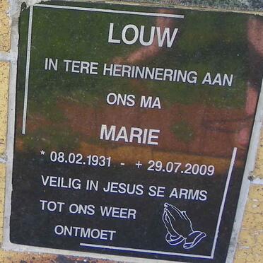 LOUW Marie 1931-2009