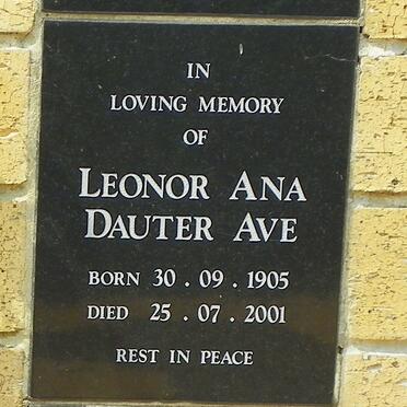 LEONOR Ana Dauter Ave 1905-2001