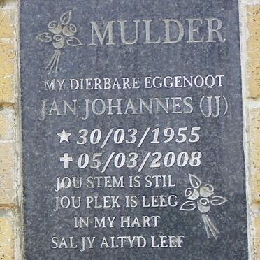 MULDER Jan Johannes 1955-2008