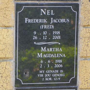 NEL Frederik Jacobus 1918-2001 &amp; Martha Magdalena 1918-2006