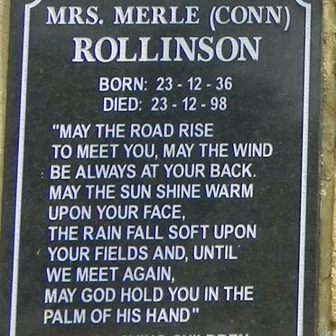 ROLLINSON Merle nee CONN 1936-1998