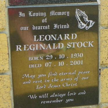 STOCK Leonard Reginald 1930-2001