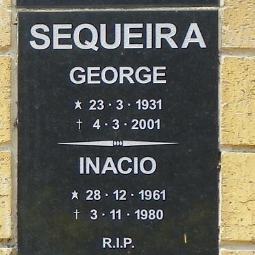 SEQUEIRA George 1931-2001 :: SEQUEIRA Inacio 1961-1980