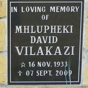 VILAKAZI Mhlupheki David 1933-2009