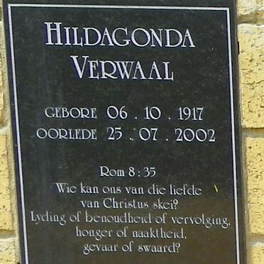 VERWAAL Hildagonda 1917-2002