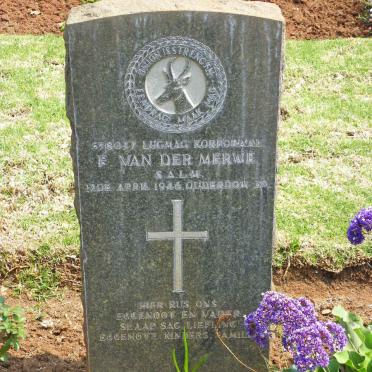 MERWE F., van der -1946