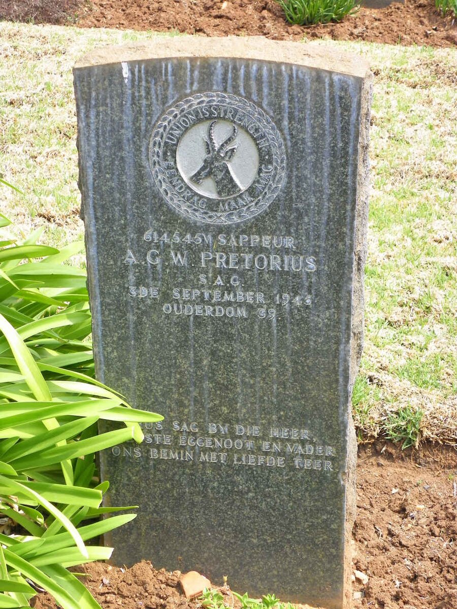 PRETORIUS A.G.W. -1945