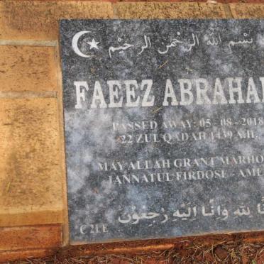 ABRAHAMS Faeez -2018