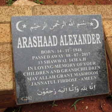 ALEXANDER Arashaad 1948-2017