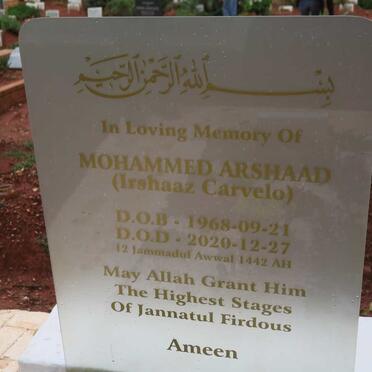 ARSHAAD Mohammed 1968-2020