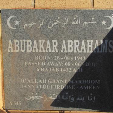 ABRAHAMS Abubakar 1943-2011