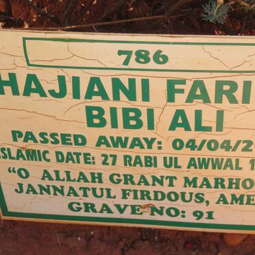 ALI Hajiani Farida Bibi -2008