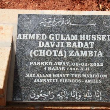 BADAT Ahmed Gulam Husein Davji -2022