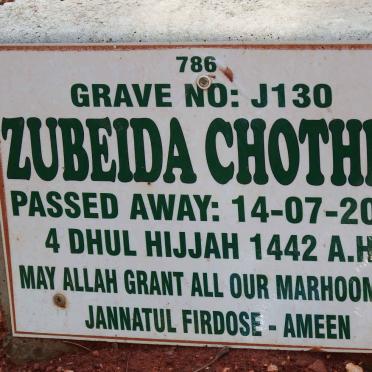 CHOTHIA Zubeida -2021