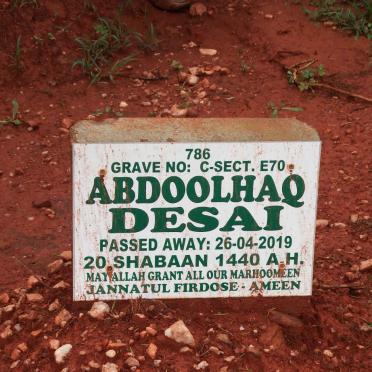 DESAI Abdoolhaq -2019