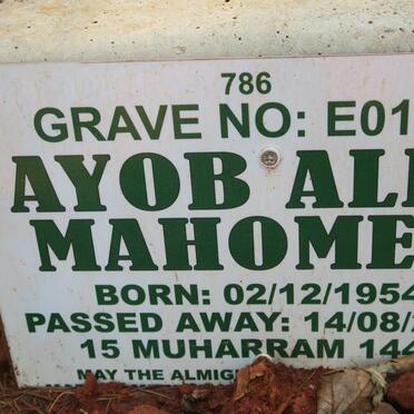 MAHOMED Ayob Ally 1954-2022