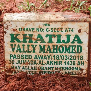MAHOMED Khatija Vally -2018