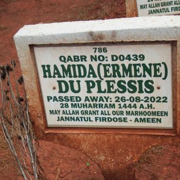 PLESSIS Hamida Ermene, du -2022