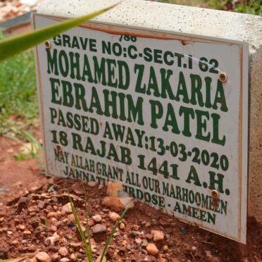 PATEL Mohamed Zakaria Ebrahim -2020