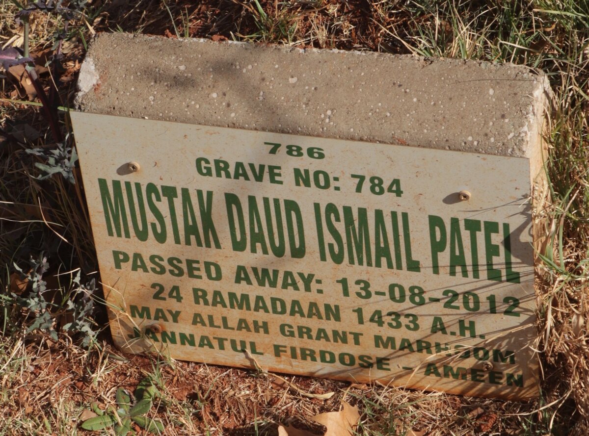 PATEL Mustak Daud Ismail -2012