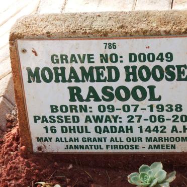 RASOOL Mohamed Hoosen 1938-2021
