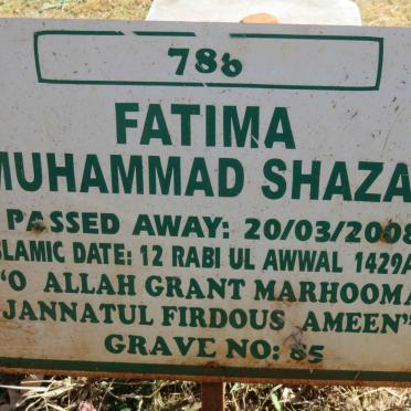 SHAZAD Fatima Muhammad -2008