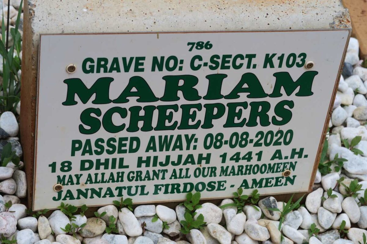 SCHEEPERS Mariam -2020