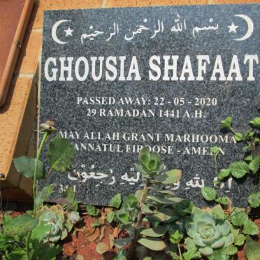 SHAFAAT Ghousia -2020