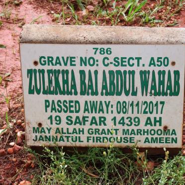 WAHAB Zulekha Bai Abdul -2017