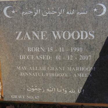 WOODS Zane 1990-2007