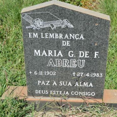 ABREU Maria G. De F. 1902-1983