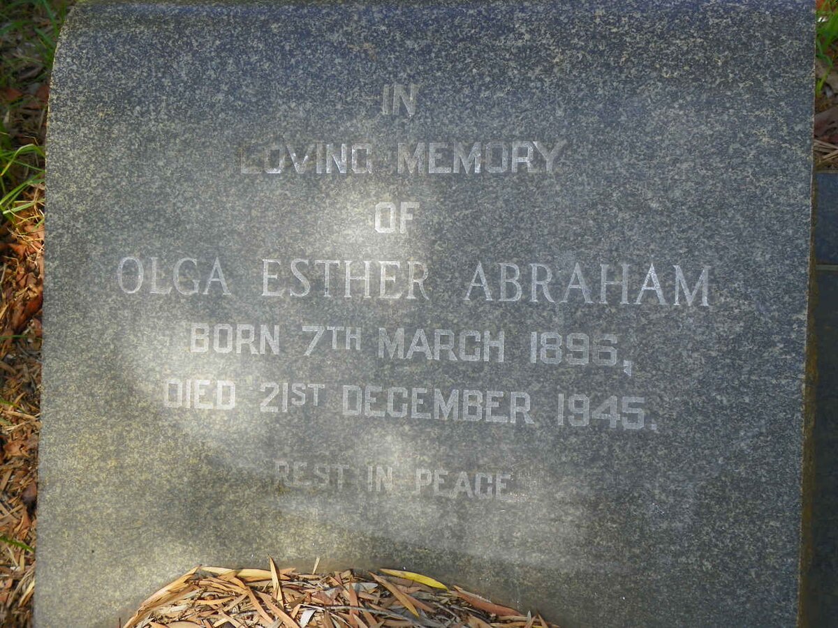 ABRAHAM Olga Esther 1896-1945