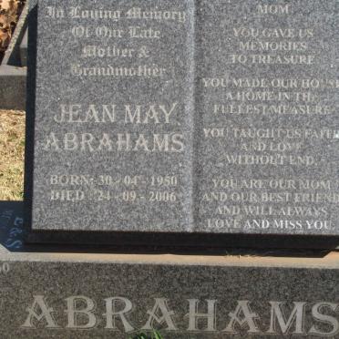 ABRAHAMS Jean May 1950-2006