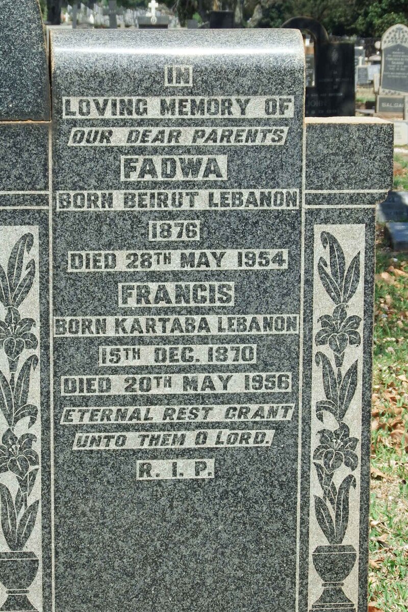 ABBOTT Francis 1870-1956 &amp; Fadwa 1876-1954
