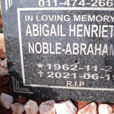 ABRAHAMS Abigail Henrietta, NOBLE 1962-2021
