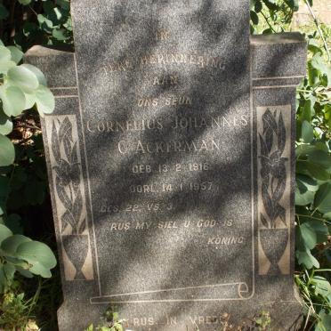 ACKERMAN Cornelius Johannes 1916-1957