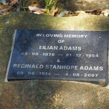 ADAMS Reginald Stanhope 1914-2007 :: ADAMS Lilian 1876-1954