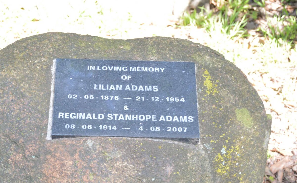 ADAMS Lilian 1876-1954 :: ADAMS Reginald Stanhope 1914-2007