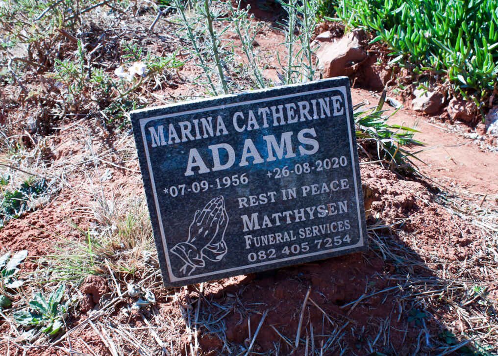ADAMS Marina Catherine 1956-2020