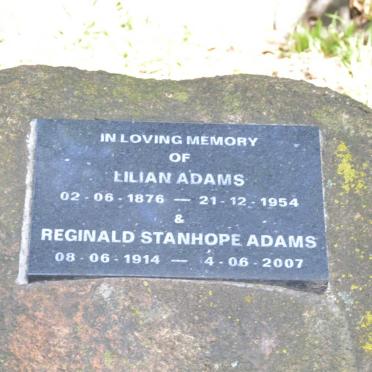 ADAMS Lilian 1876-1954 :: ADAMS Reginald Stanhope 1914-2007
