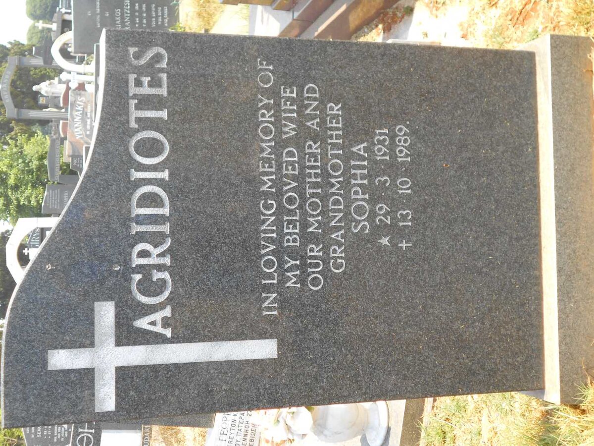 AGRIDIOTES Sophia 1931-1989