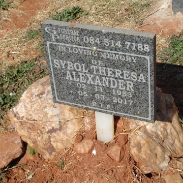 ALEXANDER Sybol Theresa 1953-2017