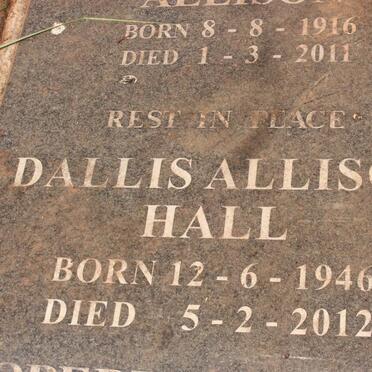 ALLISON Mary Agnes 1889-1949 :: ALLISON Thomas James 1916-2011