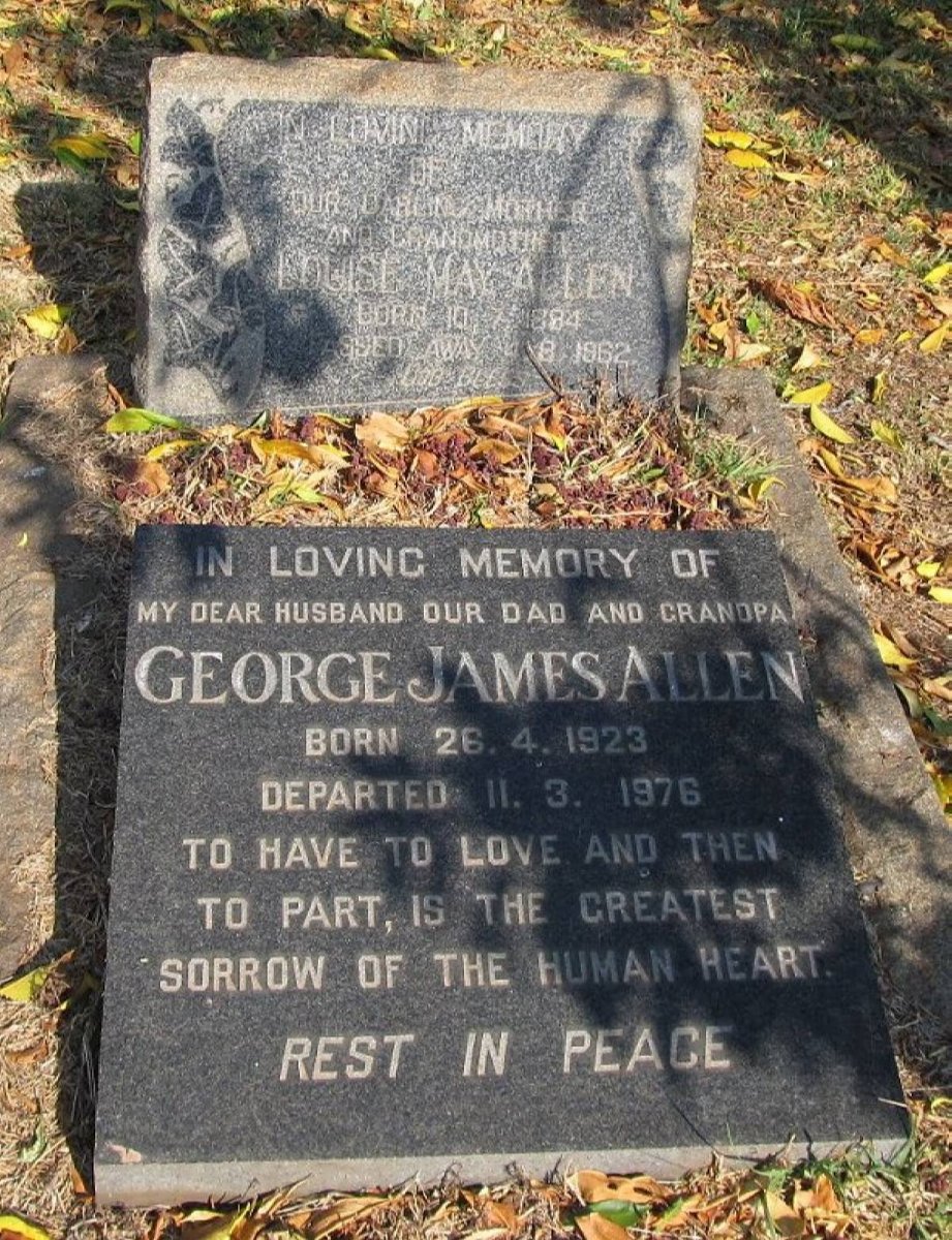 ALLAN Louise May 1884-1962 :: ALLAN George James 1923-1976