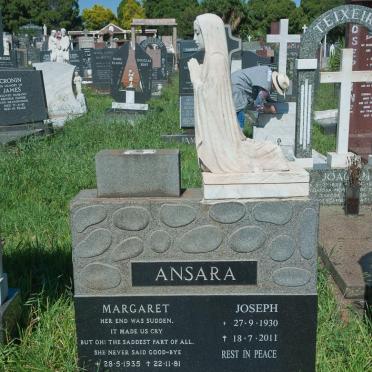 ANSARA Joseph 1930-2011 &amp; Margaret 1935-1981