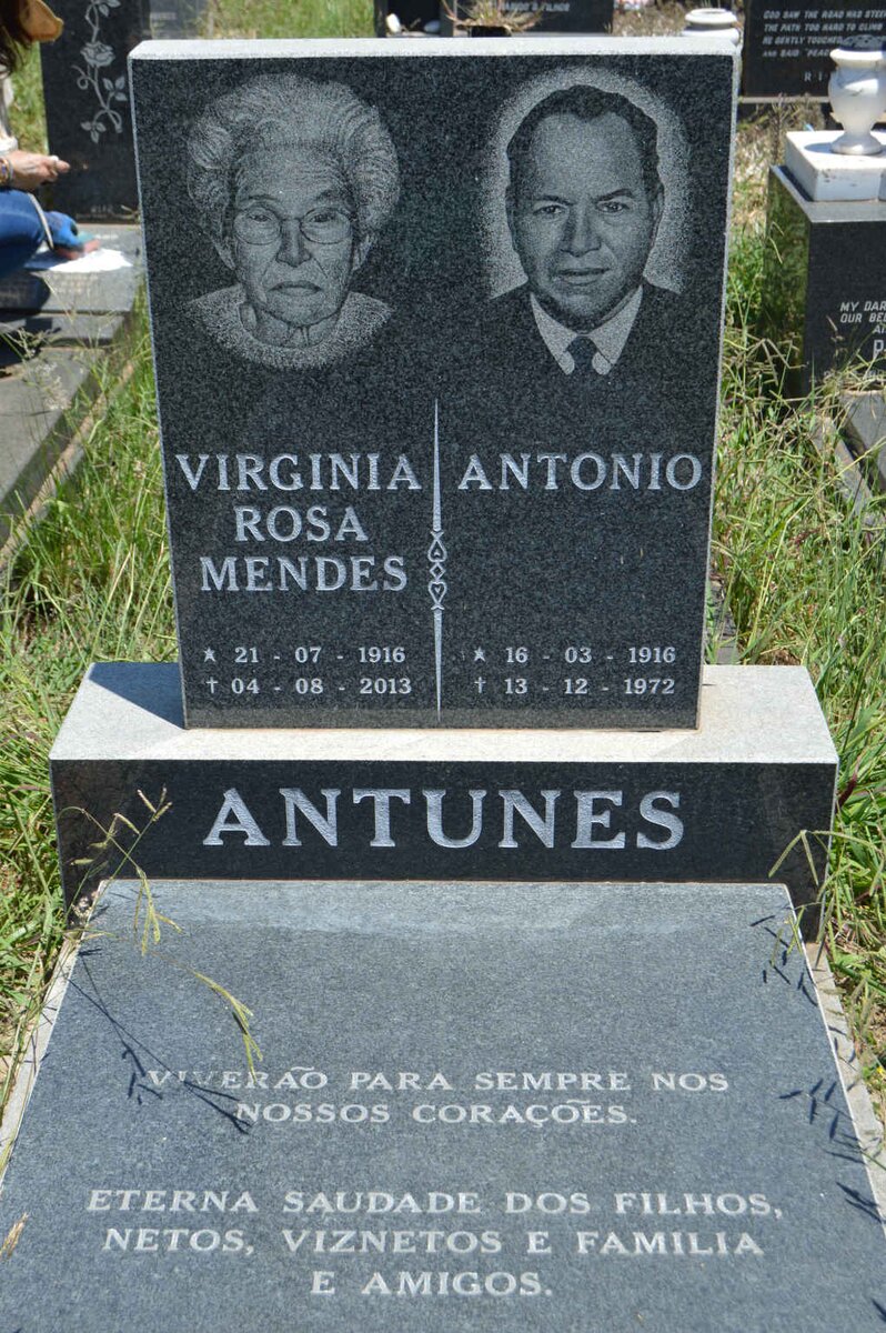 ANTUNES Antonio 1916-1972 &amp; Virginia Rosa Mendes 1916-2013